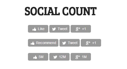 SocialCount: Lighter And Faster Social Networking Widgets jQuery Plugin